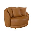 Poltrona Decorativa para Sala 122cm Pés Madeira Kaly M22 Sintético Caramelo - Mpozenato Poltrona Decorativa para Sala 122cm Pés Madeira Kaly M22 Sintético Caramelo - Mpozenato