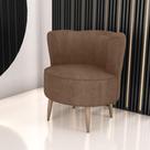 Poltrona Decorativa para Sala Ariel Boucle Marrom
