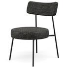 Poltrona Decorativa Para Sala De Estar Base Fixa Londres F01 Linho Chumbo - Lyam Decor