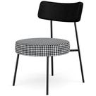 Poltrona Decorativa Para Sala De Estar Base Fixa Londres F01 Suede Pied Poule - Lyam Decor