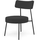 Poltrona Decorativa Para Sala De Estar Base Fixa Londres L02 Suede Preto - Lyam