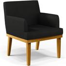 Poltrona Decorativa Para Sala de Estar Base Mel Beatriz W01 Material Sintético Preto - Lyam Decor Poltrona Decorativa Para Sala de Estar Base Mel Beatriz W01 Material Sintético Preto - Lyam Decor
