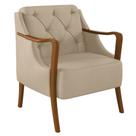 Poltrona Decorativa para Sala de Estar Capitonê Lapa M22 PU Bege - Mpozenato Poltrona Decorativa para Sala de Estar Capitonê Lapa M22 PU Bege - Mpozenato