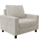 Poltrona Decorativa Para Sala De Estar E Recepção Malta L02 Bouclê Creme - Lyam Decor
