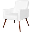 Poltrona Decorativa Para Sala de Estar e Recepção Maria Pés Palito Corano Branco - Lyam Decor Poltrona Decorativa Para Sala de Estar e Recepção Maria Pés Palito Corano Branco - Lyam Decor