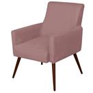 Poltrona Decorativa Para Sala de Estar e Recepção Maria W01 Pés Palito Suede - Lyam Decor