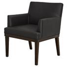 Poltrona Decorativa para Sala de Estar e Recepção Vitória material sintético Preto - Jm Estofados