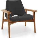 Poltrona Decorativa Para Sala de Estar Living Base Madeira Becker L02 Bouclê Preto - Lyam Decor Poltrona Decorativa Para Sala de Estar Living Base Madeira Becker L02 Bouclê Preto - Lyam Decor