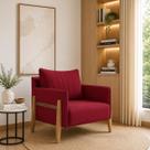 Poltrona Decorativa para Sala de Estar Orion Vermelho