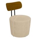 Poltrona Decorativa para Sala de Estar Redonda 53cm Le Moon M22 Linho Champanhe - Mpozenato Poltrona Decorativa para Sala de Estar Redonda 53cm Le Moon M22 Linho Champanhe - Mpozenato