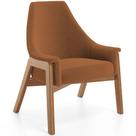 Poltrona Decorativa Para Sala de Estar Sakura L02 Bouclê Terracota - Lyam Decor