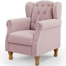 Poltrona Decorativa Para Sala de Estar Yara P02 Bouclê Rosê - Lyam Decor
