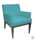Poltrona Decorativa Para Sala E Escritório Vitória Corano Azul - LM DECOR Poltrona Decorativa Para Sala E Escritório Vitória Corano Azul - LM DECOR