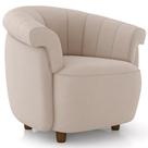 Poltrona Decorativa Para Sala Living Orgânica Perseu M03 Veludo Bege - Lyam Decor