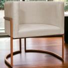 Poltrona Decorativa para Sala Luna Suede Cores Base de Ferro Bronze