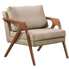 Poltrona Decorativa para Sala Mona Luxo Veludo Bege Moraes Decor
