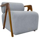 Poltrona Decorativa Para Sala Quarto Recepção Clinica Salão Manicure Confortável Luxo Moderna Chloe Bouclê Persa Premium