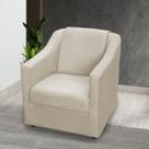 Poltrona Decorativa para Sala Recepção e Manicure Cadeira Reforçada Mila Suede Cores Pé Cromado