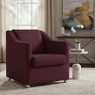 Poltrona Decorativa Para Sala Recepção Manicure Barbearia Salão de Beleza Cadeira Reforçada Mila Tecido Suede Pés Cromado