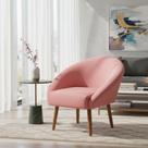 Poltrona Decorativa Para Sala Recepção Manicure Consultório Stella Suede