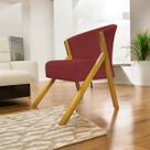 Poltrona Decorativa Para Sala You Suede Cores Braça Amadeirada