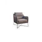 Poltrona Decorativa Parma Com Base Inox Grizzy