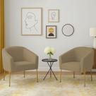 Poltrona Decorativa Pé de Ferro Dourado Kit 2 Stella Suede D03 - D'Rossi