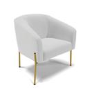 Poltrona Decorativa Pé de Ferro Dourado Stella Linho D03 - D'Rossi