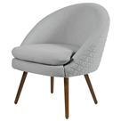 Poltrona Decorativa Pés Palito Rafa C-315 Linho Cinza Claro - Domi