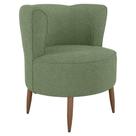 Poltrona Decorativa Pes Palito Savana Boucle Oliva Milani Store Oliva