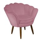 Poltrona Decorativa Pétala belo tok - Suede Rose