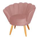 Poltrona Decorativa Pétala em Veludo - Várias Cores - Ds Estofados
