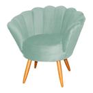 Poltrona Decorativa Pétala em Veludo - Várias Cores - Ds Estofados