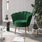 Poltrona Decorativa Pétala Luxo Veludo Verde Pés Palito - Visan Estofados Poltrona Decorativa Pétala Luxo Veludo Verde Pés Palito - Visan Estofados