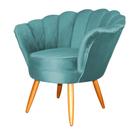 Poltrona Decorativa Pétala para Sala Veludo Cores - S.A Móveis