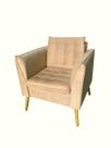 Poltrona + Decorativa Phoenix Bege REC ESTOFADOS Poltrona + Decorativa Phoenix Bege REC ESTOFADOS
