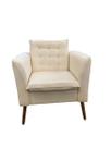 Poltrona + Decorativa Phoenix Linho Creme REC ESTOFADOS Poltrona + Decorativa Phoenix Linho Creme REC ESTOFADOS
