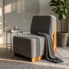 Poltrona Decorativa Rafaela Premium Base Madeira Moderna Sala Recepção Design Orgânico Bouclê Cinza - Montanari s Decor Poltrona Decorativa Rafaela Premium Base Madeira Moderna Sala Recepção Design Orgânico Bouclê Cinza - Montanari s Decor