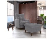 Poltrona Decorativa Reclinável com Puff 3 Posições Matrix Montreal