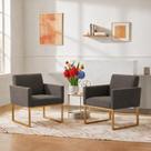 Poltrona Decorativa Reforçada Para Recepção E Sala De Espera