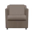 Poltrona Decorativa Reforçada Recepção Clinica Salão Suede