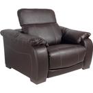 Poltrona Decorativa Retrátil e Reclinável Affection Couro Marrom G34 - Gran Belo