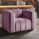 Poltrona Decorativa Retrô Moderna Sala de Estar Roxo