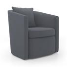 Poltrona Decorativa Sala de Estar Aimê Suede Cinza - Abmaza