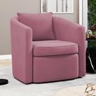 Poltrona Decorativa Sala de Estar Aimê Suede Rosa - Desk Design
