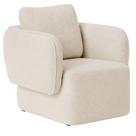 Poltrona Decorativa Sala de Estar Duna Bouclé Off White - Nexta Casa