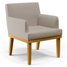 Poltrona Decorativa Sala de Estar e Recepção Vitória W01 Linho Bege - Mpozenato Poltrona Decorativa Sala de Estar e Recepção Vitória W01 Linho Bege - Mpozenato