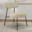 Poltrona Decorativa Sala de Estar Kobe Estofada com Encosto Linho Bege - Desk Design
