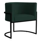 Poltrona Decorativa Sala de Estar Luana Base Preta Veludo Verde - Montanaris Decor Poltrona Decorativa Sala de Estar Luana Base Preta Veludo Verde - Montanaris Decor