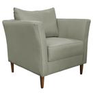 Poltrona Decorativa Sala de Estar Pés Palito Lubbock Couro Fendi G58 - Gran Belo